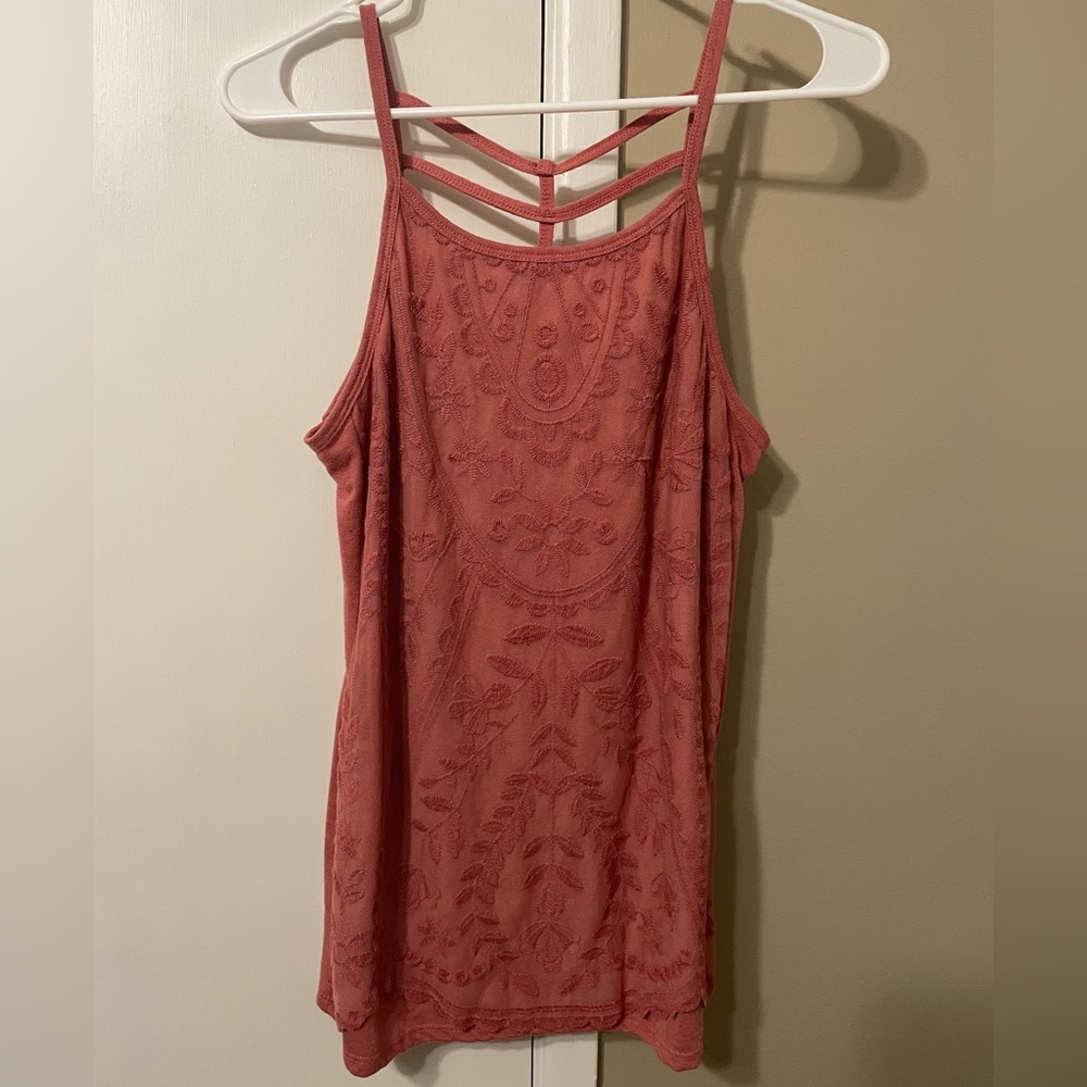 Rewind Pink Lace Tank Top